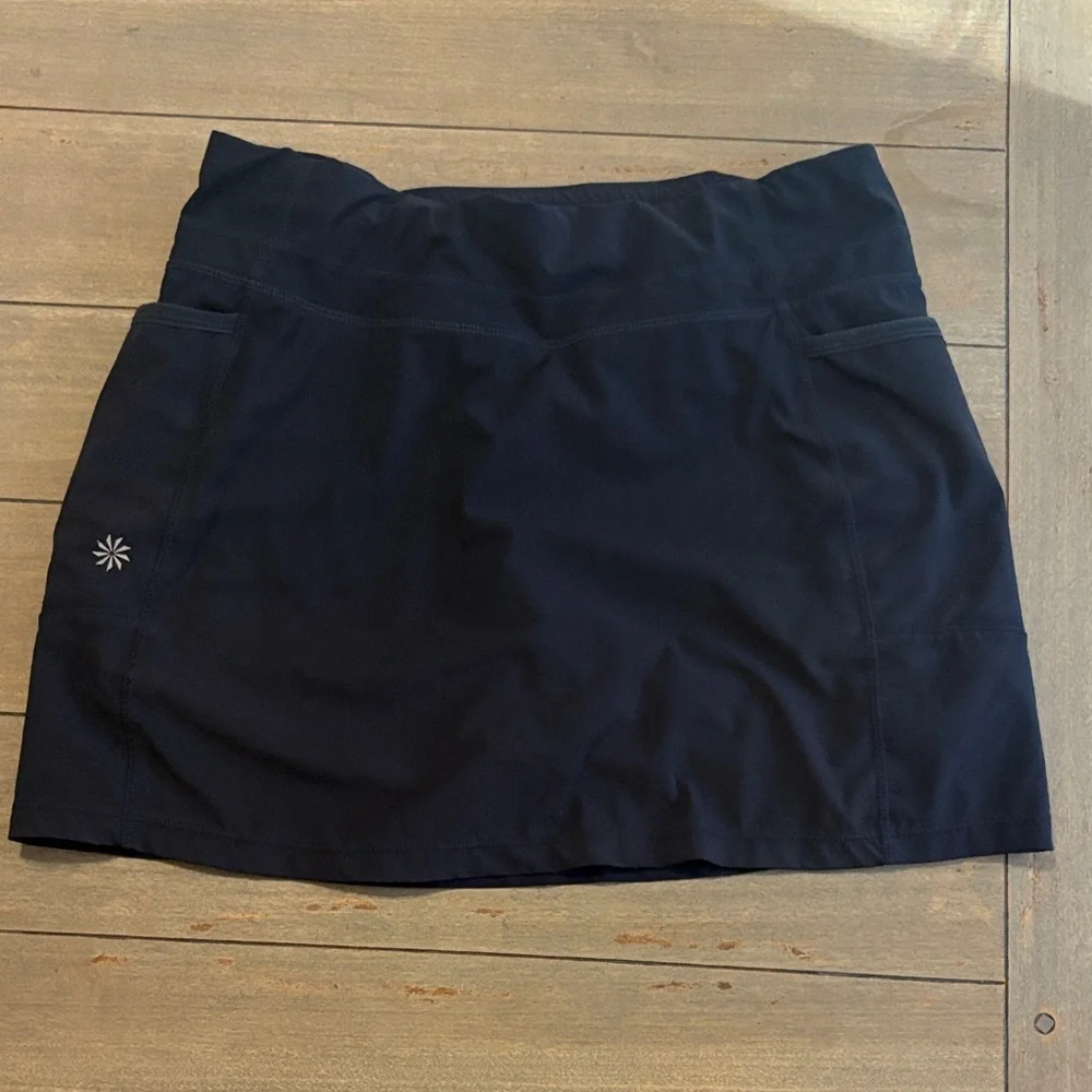 Black Athletic Skirt with Pocket - Picture 1 of 3